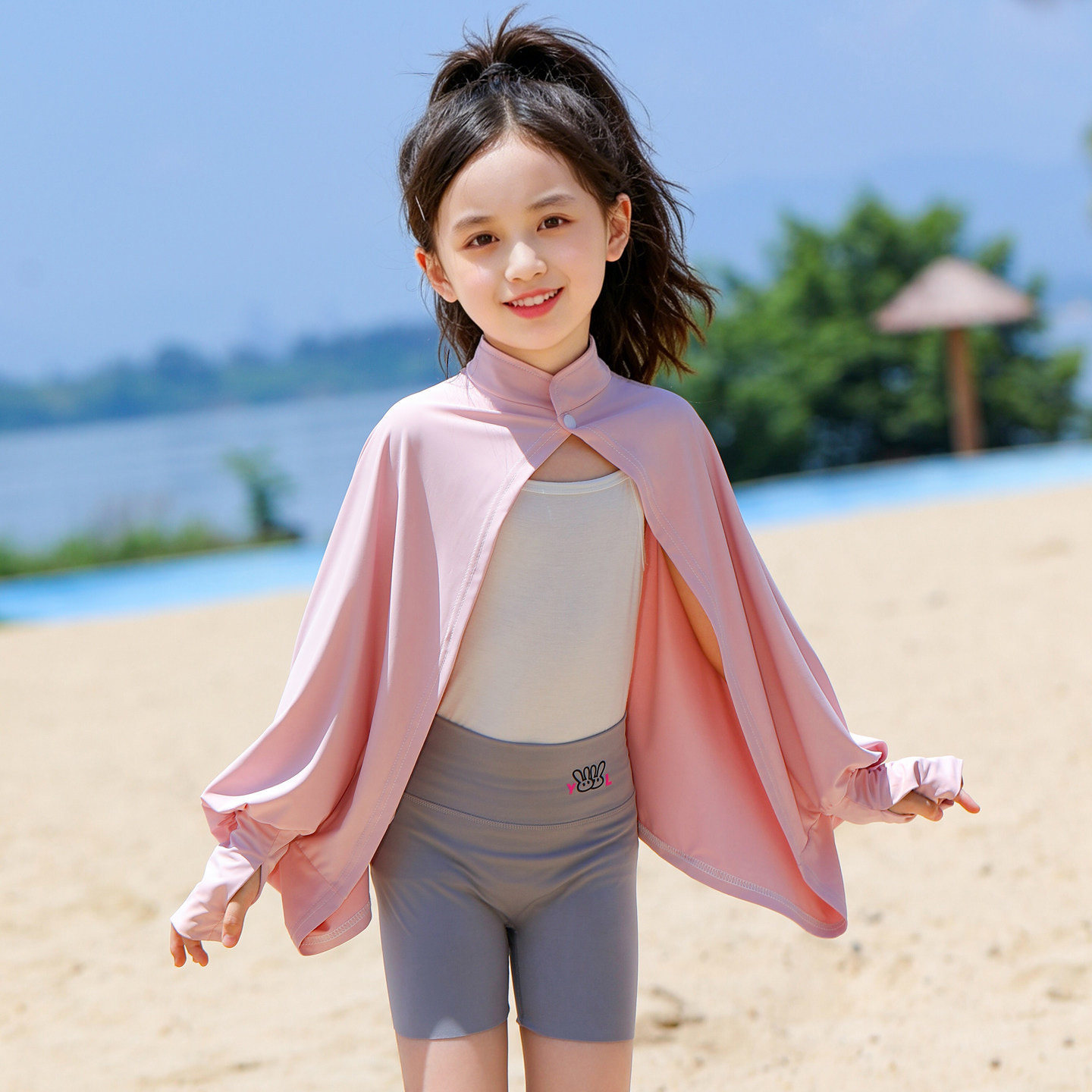 Kids Breathable Sun-Protection Shirt Shawl And Outdoor Sun-Blocking Cape photo 2