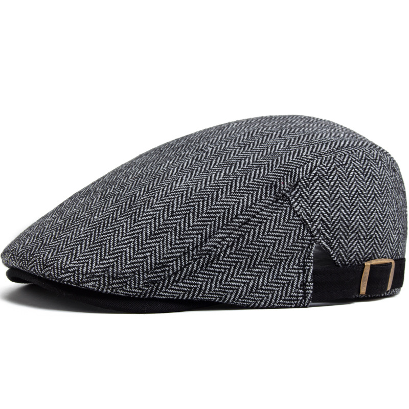 Mens Retro Herringbone Peaked Cap photo 4
