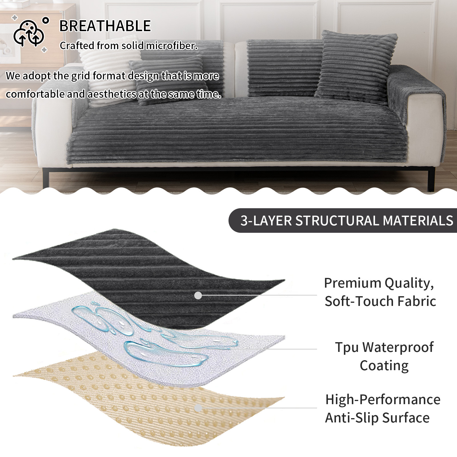 Thickened Waterproof Sofa Cover Simple And Modern photo 2