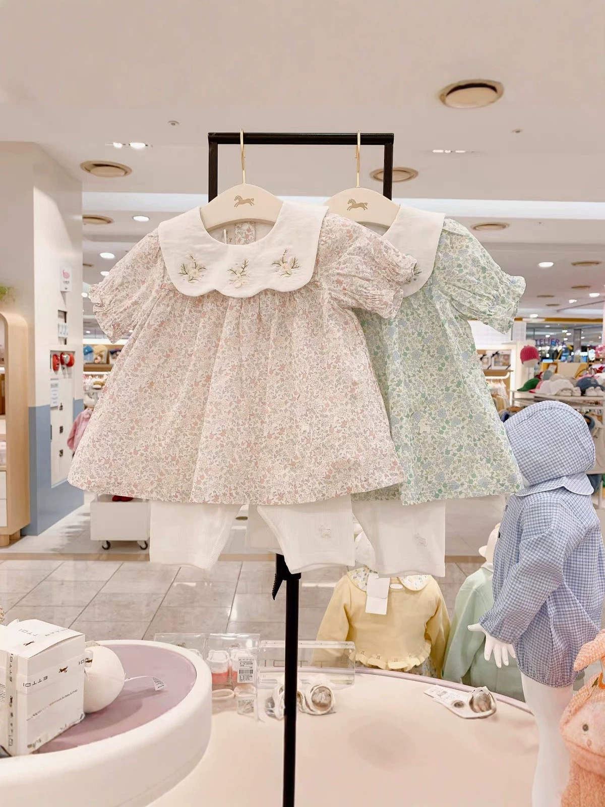 Summer New Arrival Baby Girl's Puff-sleeve Floral Print Set photo 7