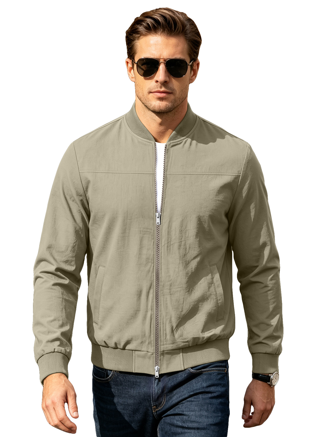 Men's Zip-up Long-sleeve Cardigan photo 6