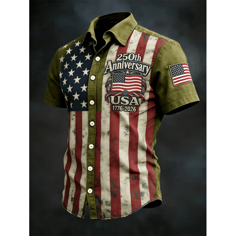 3D Digital Print Casual Men's Loose-fit Short-sleeve photo 2