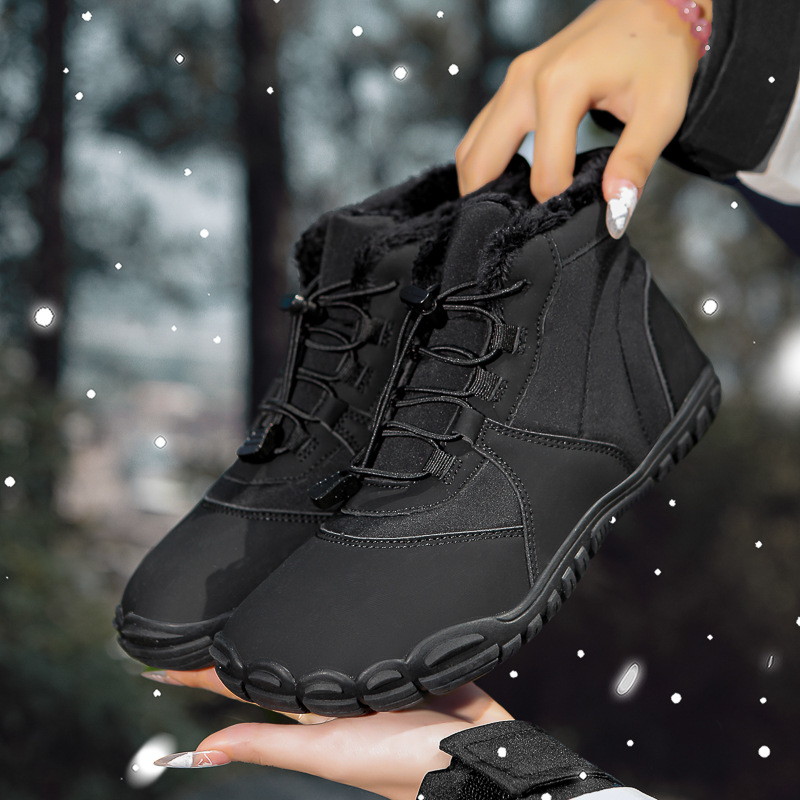 Outdoor Snow Boots Non-slip Waterproof Fleece-lined Insulated Cotton-padded Shoes photo 2
