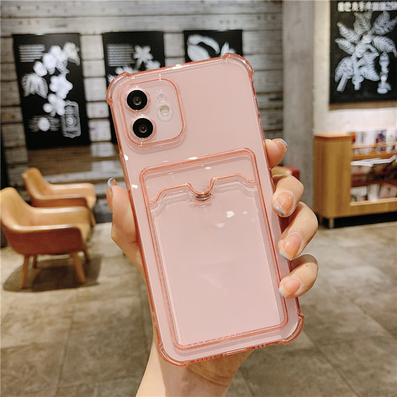 Simple Transparent Card Phone Case All-inclusive Soft Silicone Drop-resistant photo 3