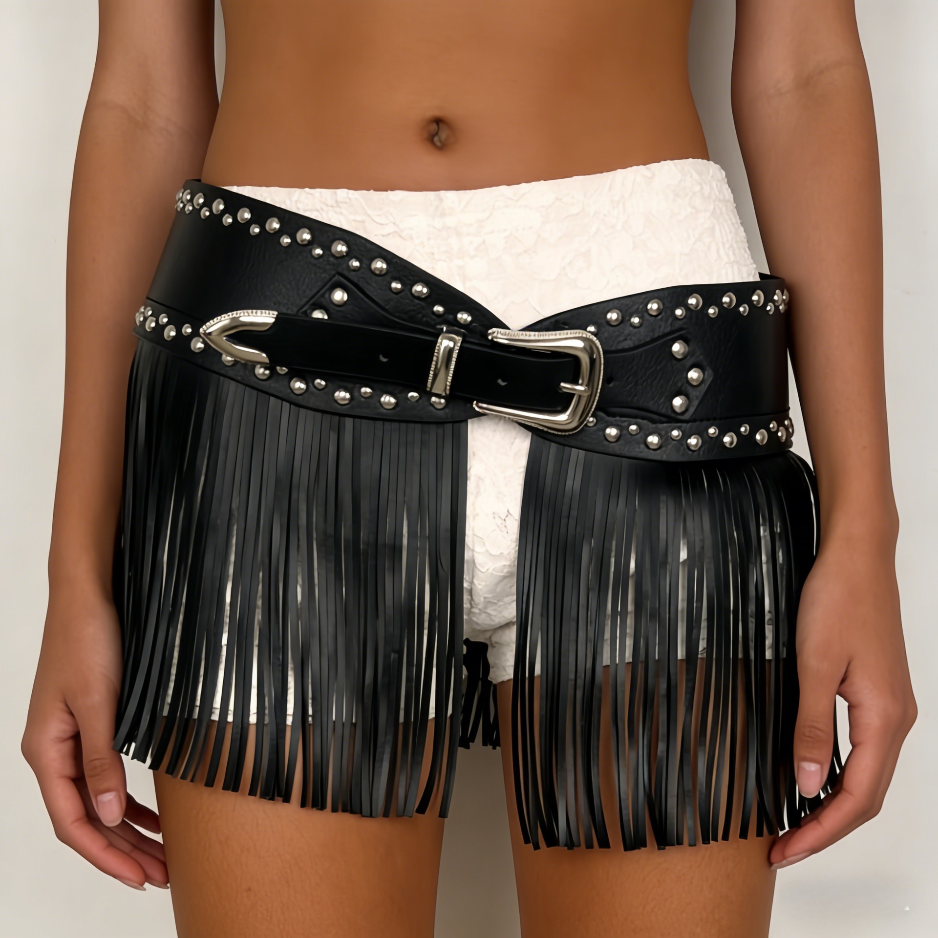 Tassel-studded Y2K Waist Cincher Decoration photo 2