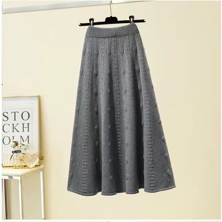 High-waisted A-line Knitted Skirt For Women photo 3