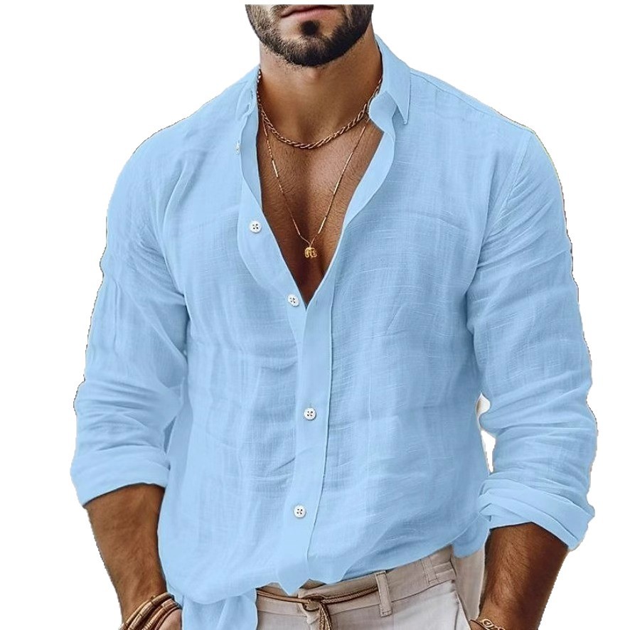 Men's Loose-fit Casual Versatile Long-sleeve Shirt photo 2