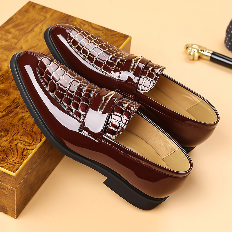 Men's Round-toe Black Casual Dress Shoes photo 3