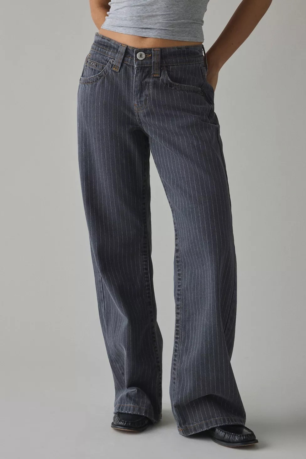 Women's Fashionable Denim Floor-length Pants photo 2