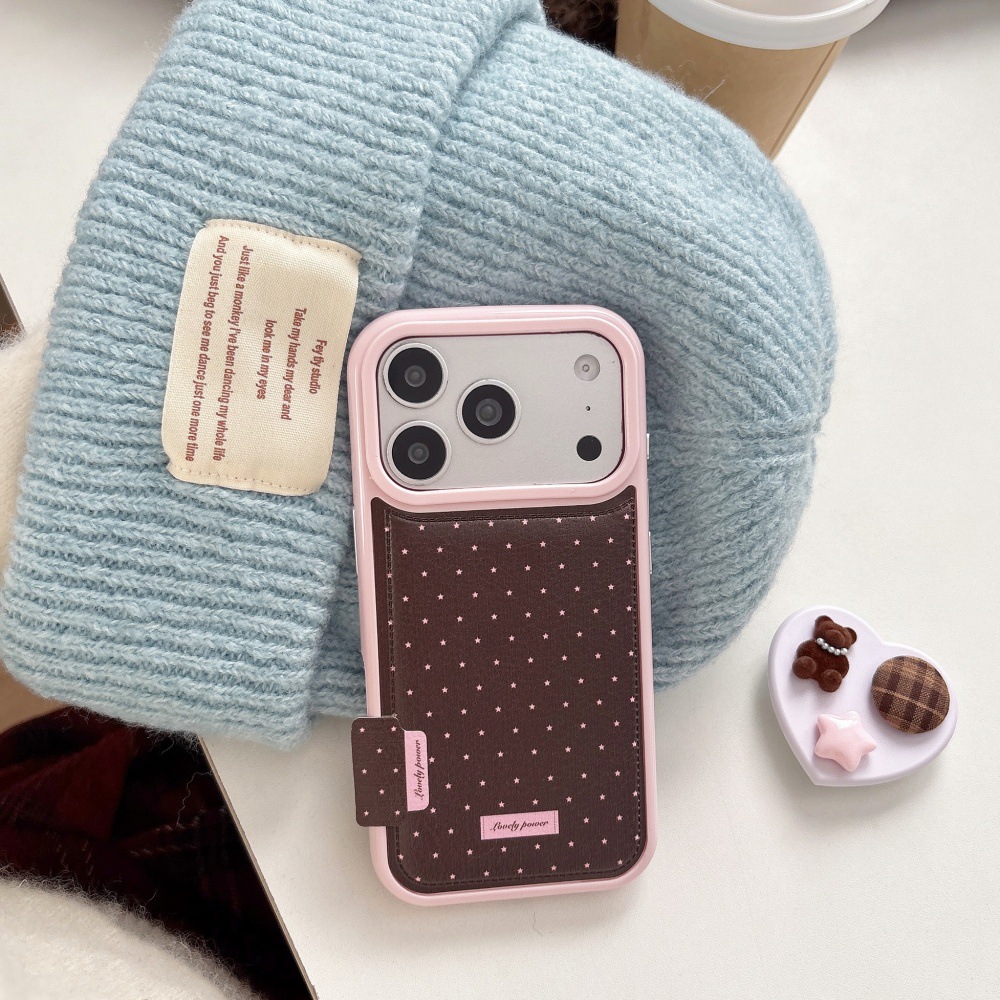 Cartoon Polka-dot Star Stand Phone Case photo 3