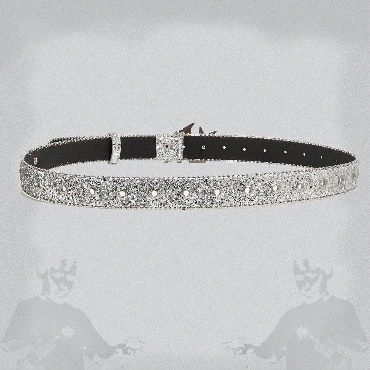 Wide Belt, European And American Fashion Personalized Sequin-decorated Jeans Belt photo 2
