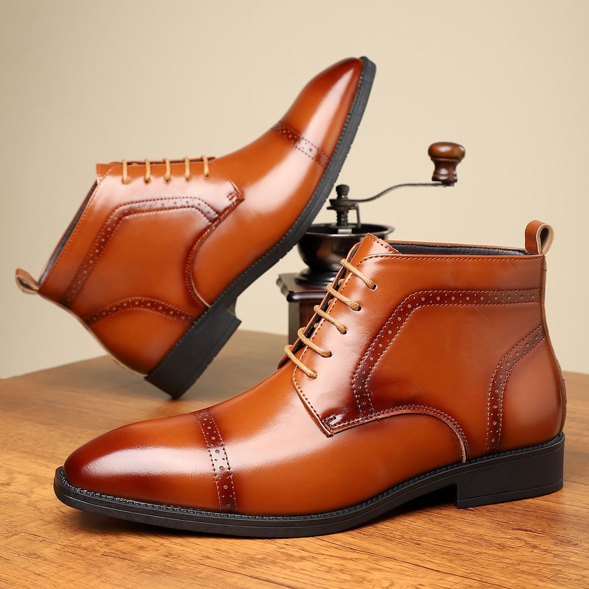 Men's Business Formal Leather Shoes Made From Full-grain Cowhide photo 4