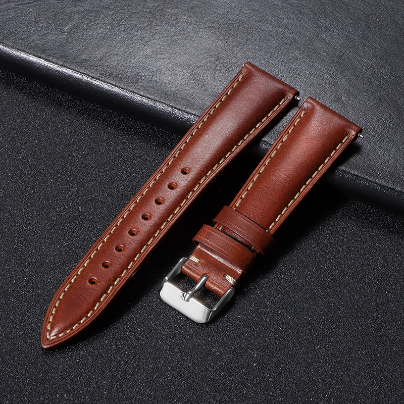 Vintage Oil-waxed Full-grain Leather Watch Strap photo 8