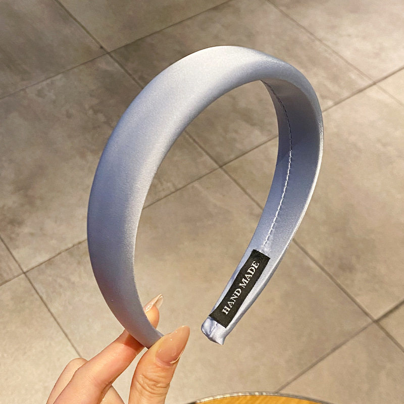 Korean-style Wide Satin Headband For Women Enhances Forehead Height photo 5
