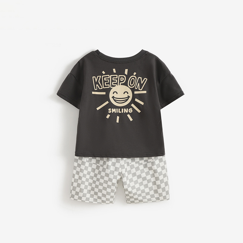 Summer New Arrival Round-Neck Short-Sleeve Boys Set photo 3