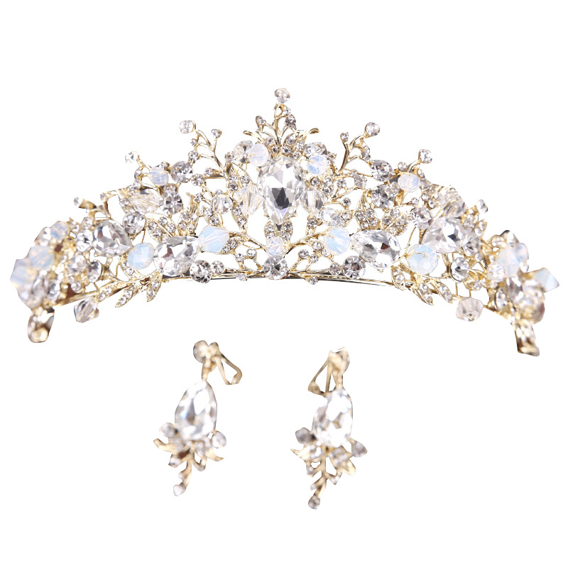 Crown Headdress High-end Crystal Headband Princess Style photo 2