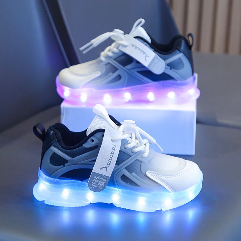 Rechargeable Glowing Shoes Colorful Light-Up Kids Shoes photo 2