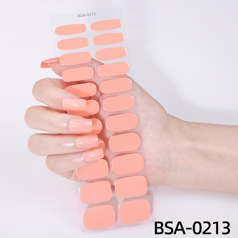 Solid-color Waterproof No-seal Nail Stickers photo 3