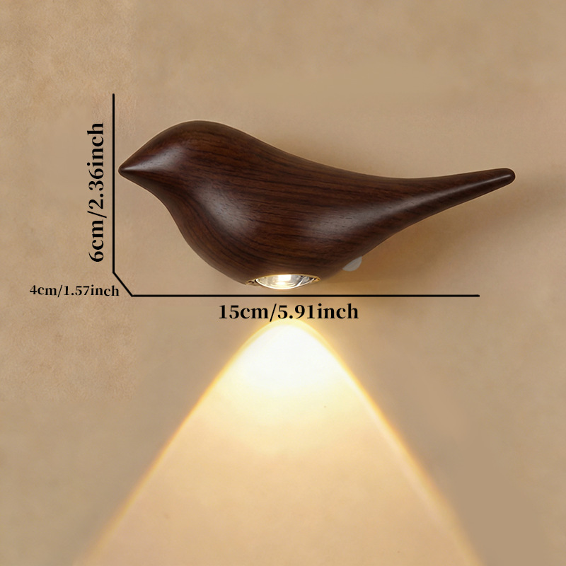 Wireless Emergency Dimming LED Bird Night Light With Human Body Sensor photo 8