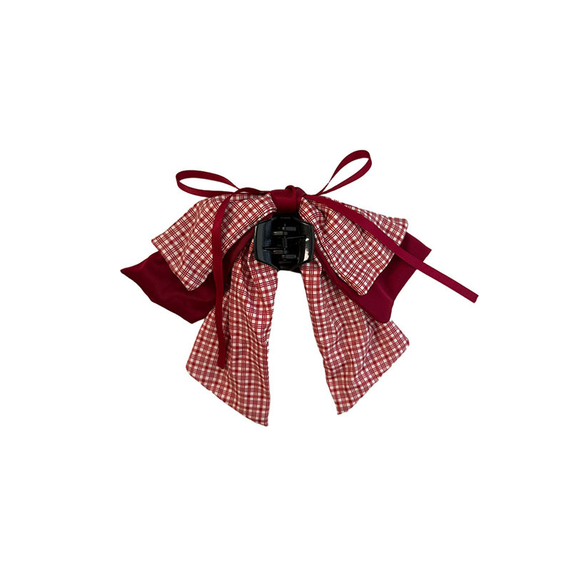 Little Girl's Princess-style Hair Clip With A Red Bow photo 6