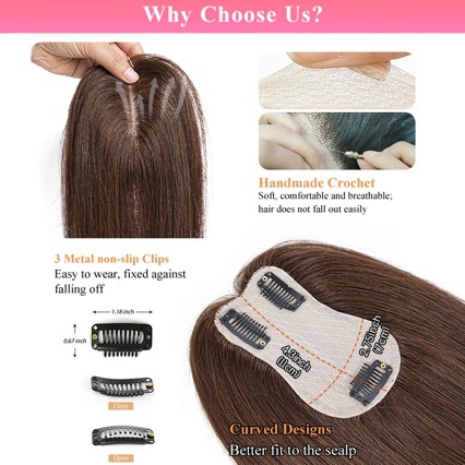 Womens Volumizing High-parting Hair Extension Piece photo 3