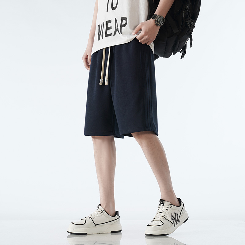 Men's Solid-Color Casual Fashion Loose Shorts photo 5
