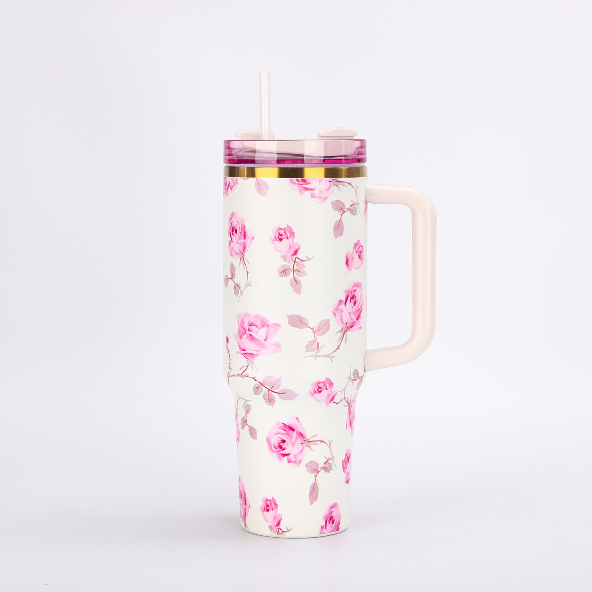 Portable Car Ice Tumbler With Straw Stainless Steel Insulated Cup photo 3