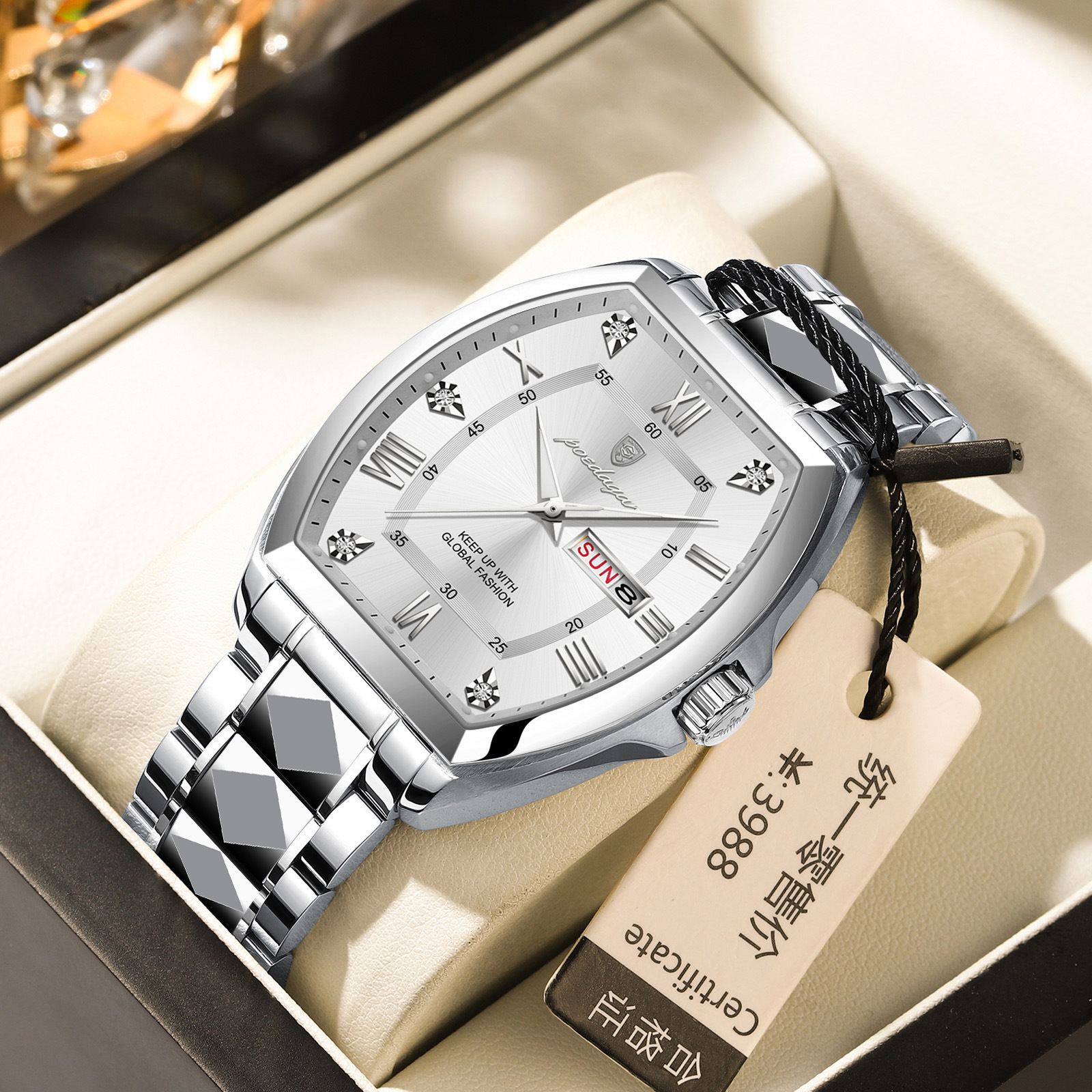 Waterproof Luminous Barrel-shaped Quartz Mens Watch photo 6