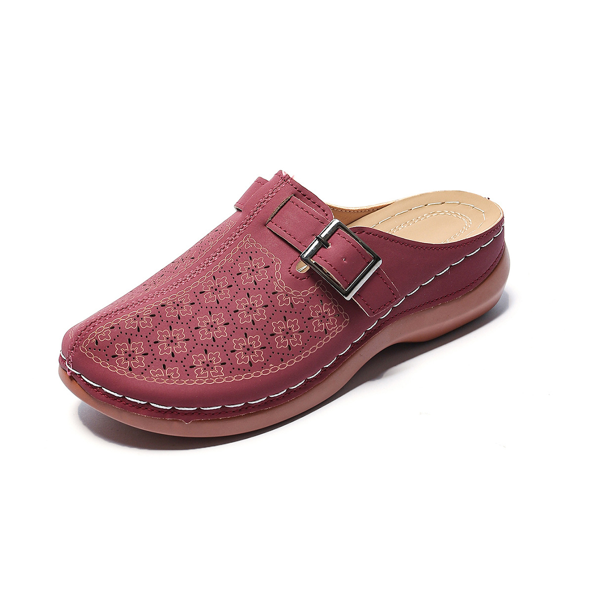 Women's Plus-Size Closed-Toe Flat Casual Slide Sandals For Export photo 6