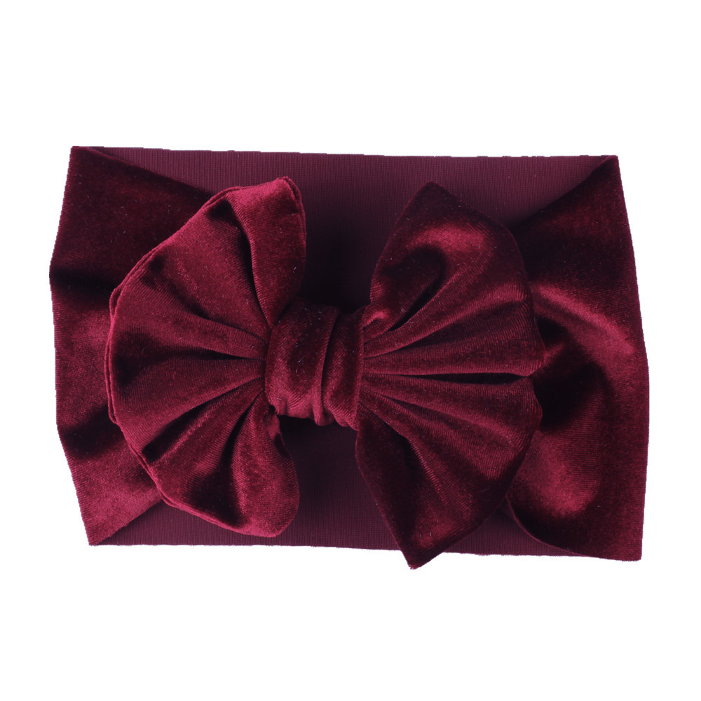 Childrens Multi-color Festive Velvet Headband With Stretchy Hair Accessory photo 2