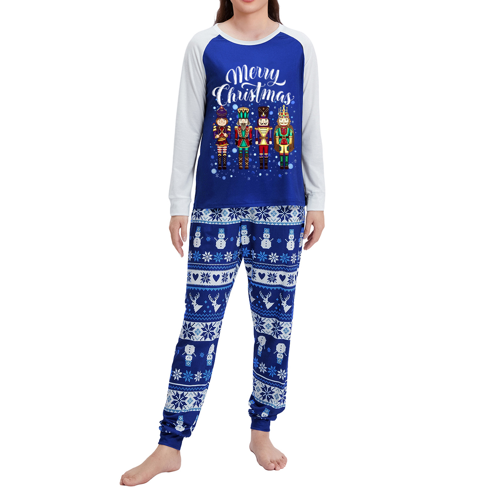 Parent-Child Outfit Home Decoration Fall Wear Long Sleeves Christmas Sleeping Homewear Suit photo 7