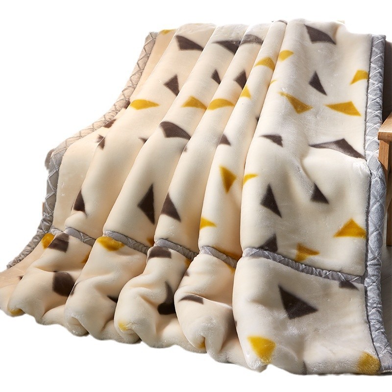 Simple Printed Winter Warm Blanket, Double-Sided Fleece Blanket photo 5