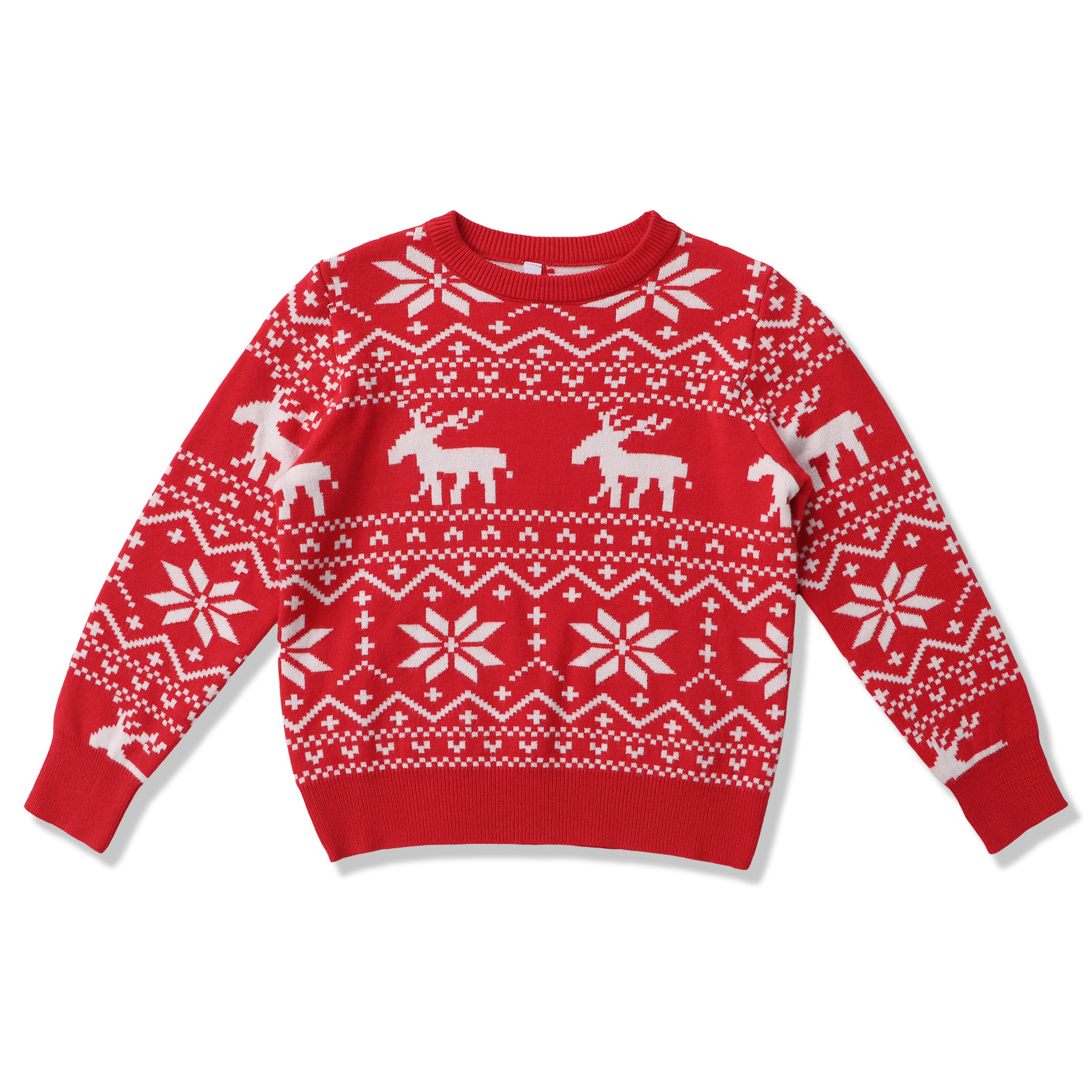 Women's Christmas Round Neck Loose Long Sleeves Sweater photo 2