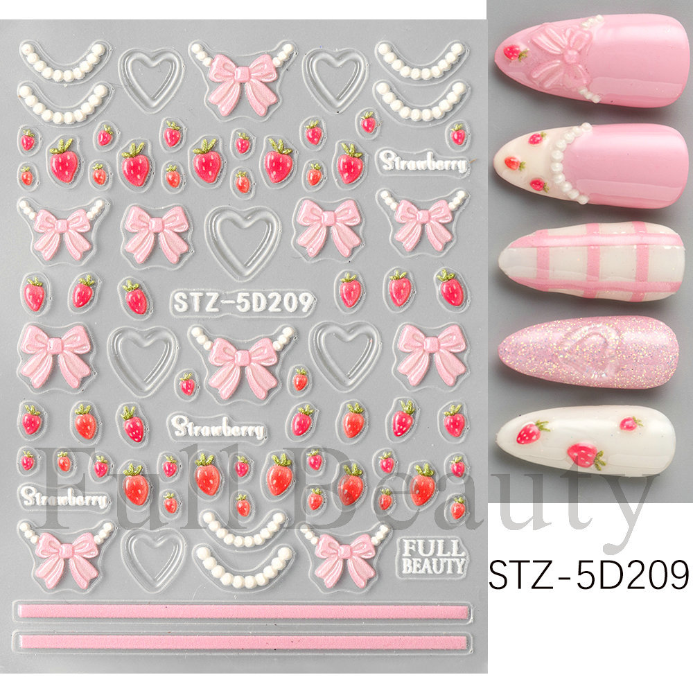 Ins-style Embossed 3D Adhesive Nail Stickers photo 5
