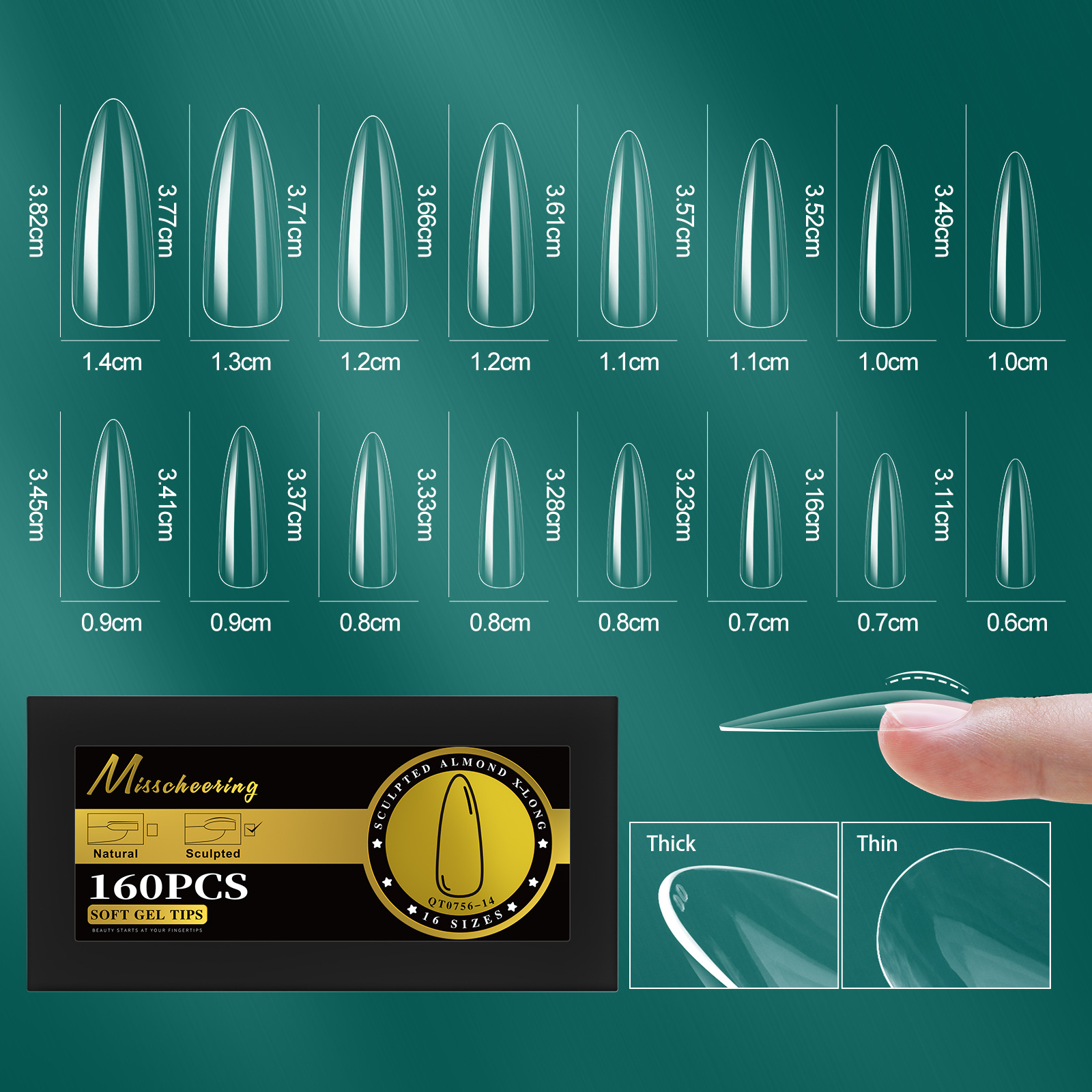 Arched Half-matte False Nails In A Boxed Set Seamless Design photo 8