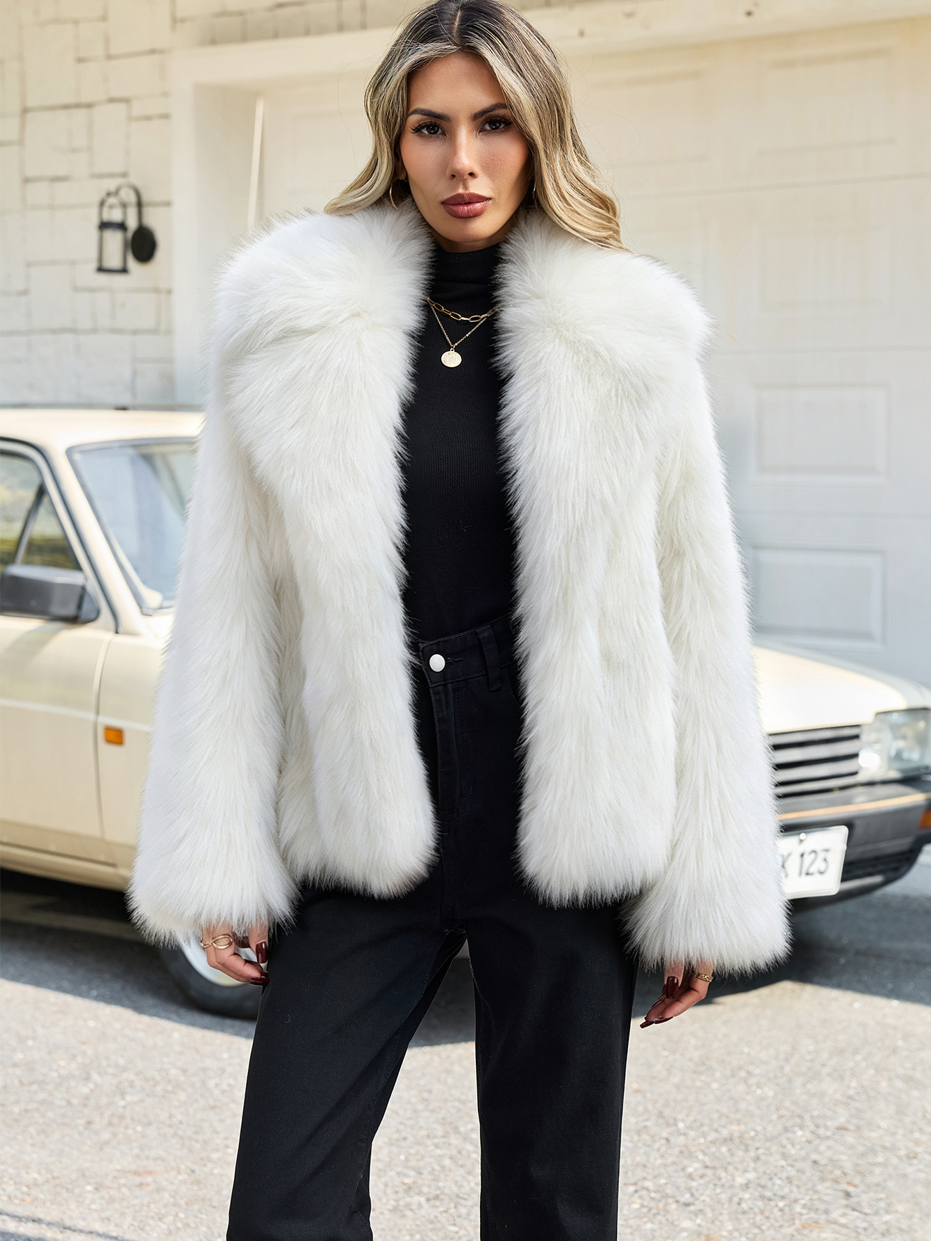 Thick Faux Fur Plush Eco-friendly Fur Coat For Europe And America photo 6