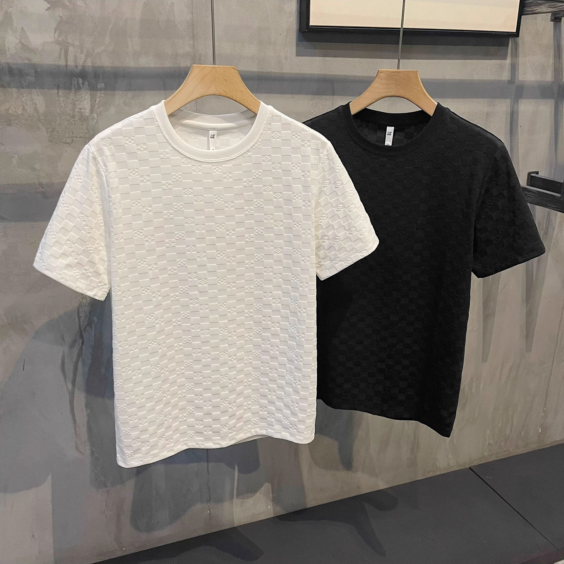 Streetwear Letter-print Short-sleeve Mens Slim-fit EuropeanAmerican Style photo 2