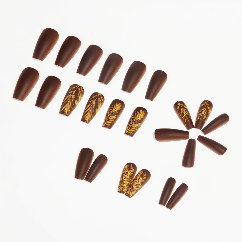 Dark Brown European And American Style Nail Tips photo 5