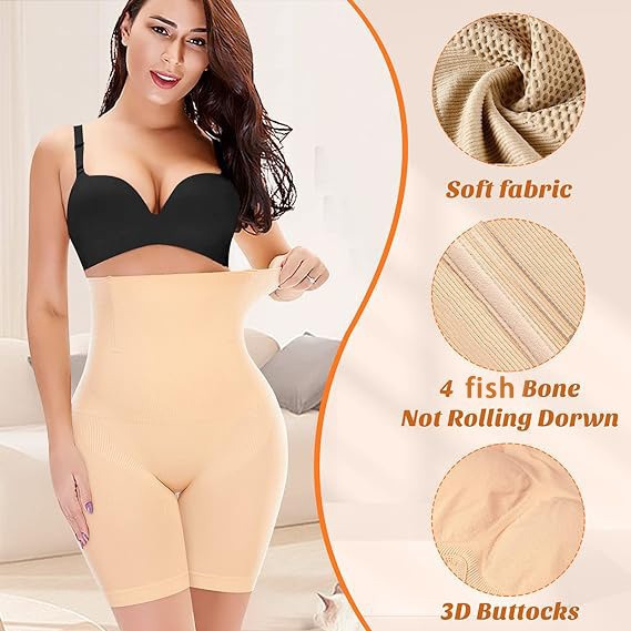 Womens High-waisted Tummy-control Boxer Briefs With Waist-cinching And Butt-lifting Effects photo 5