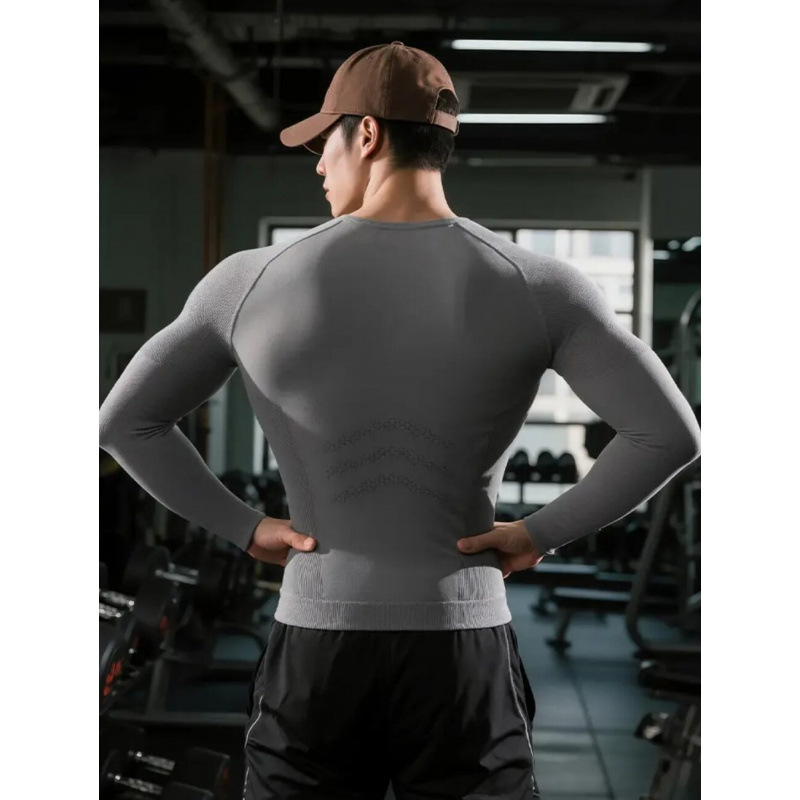 Men's Tight-fitting Long-sleeve Fitness Training Wear photo 6
