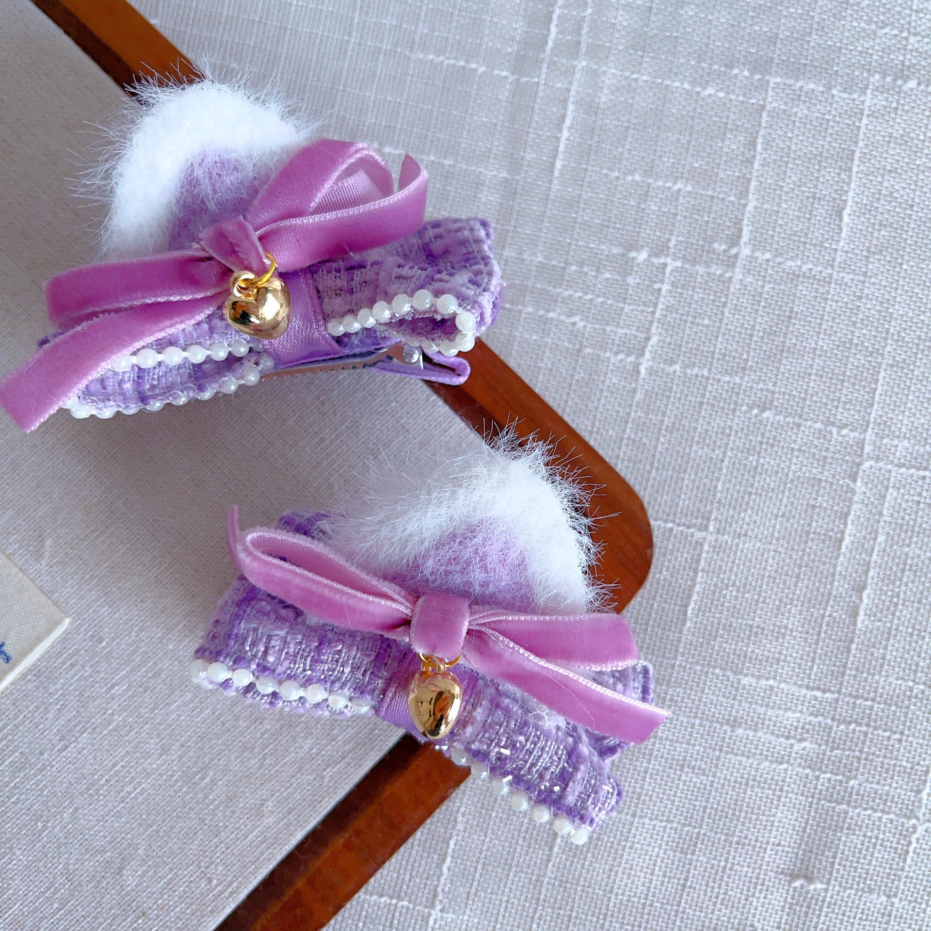 Cute Cat-ear Bow Hair Clip photo 5