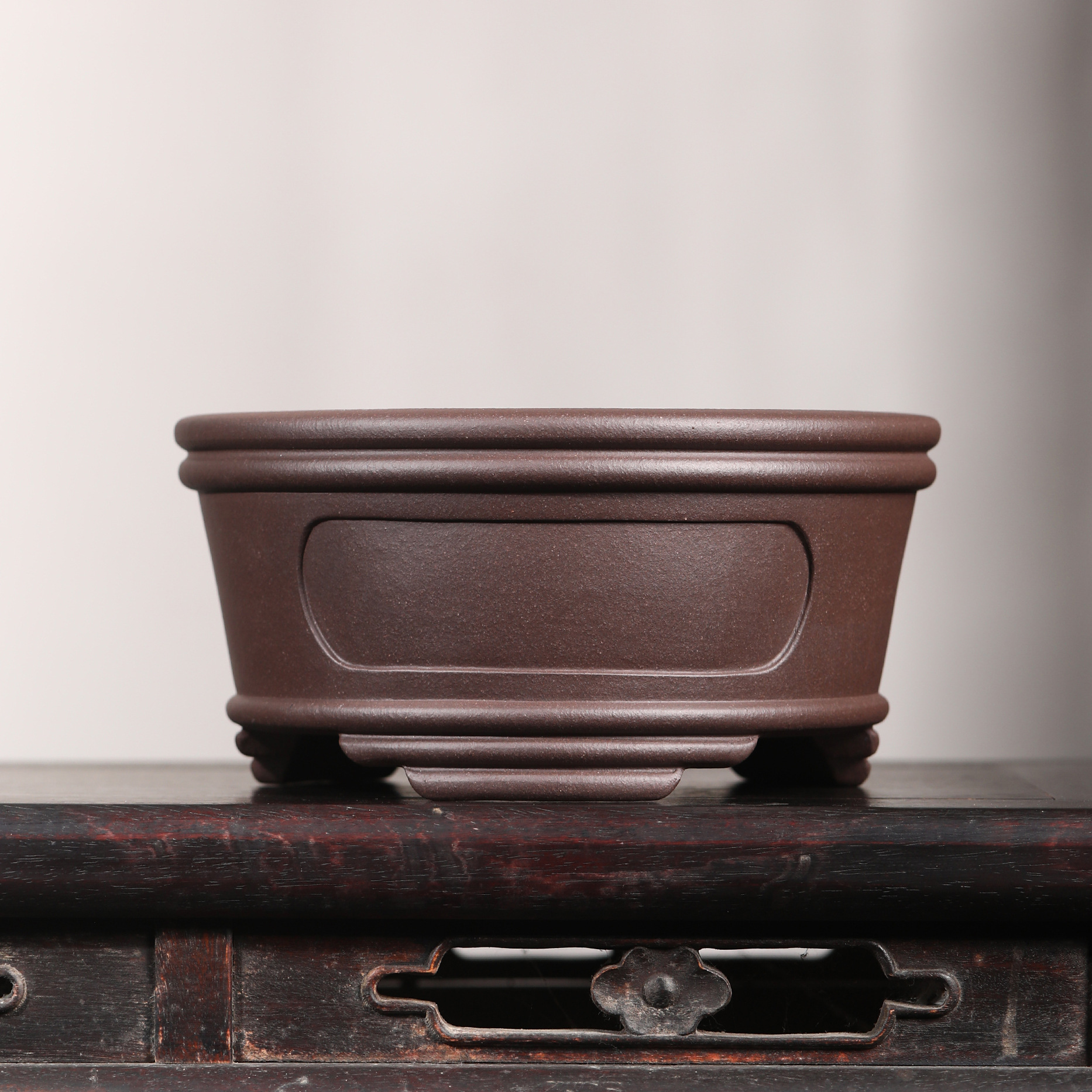 Large Round-mouth Desktop Zisha Flower Pot For Indoor And Outdoor Use In Courtyards photo 1