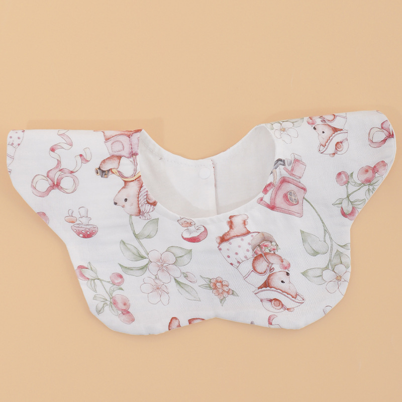 Petal Bamboo Cotton Waterproof Kids Bib Waterproof Baby Burp Cloth photo 5