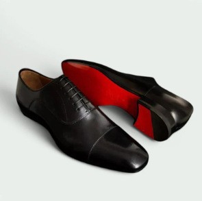 Matte-colored Leather Casual Shoes With Studded Red Soles photo 4