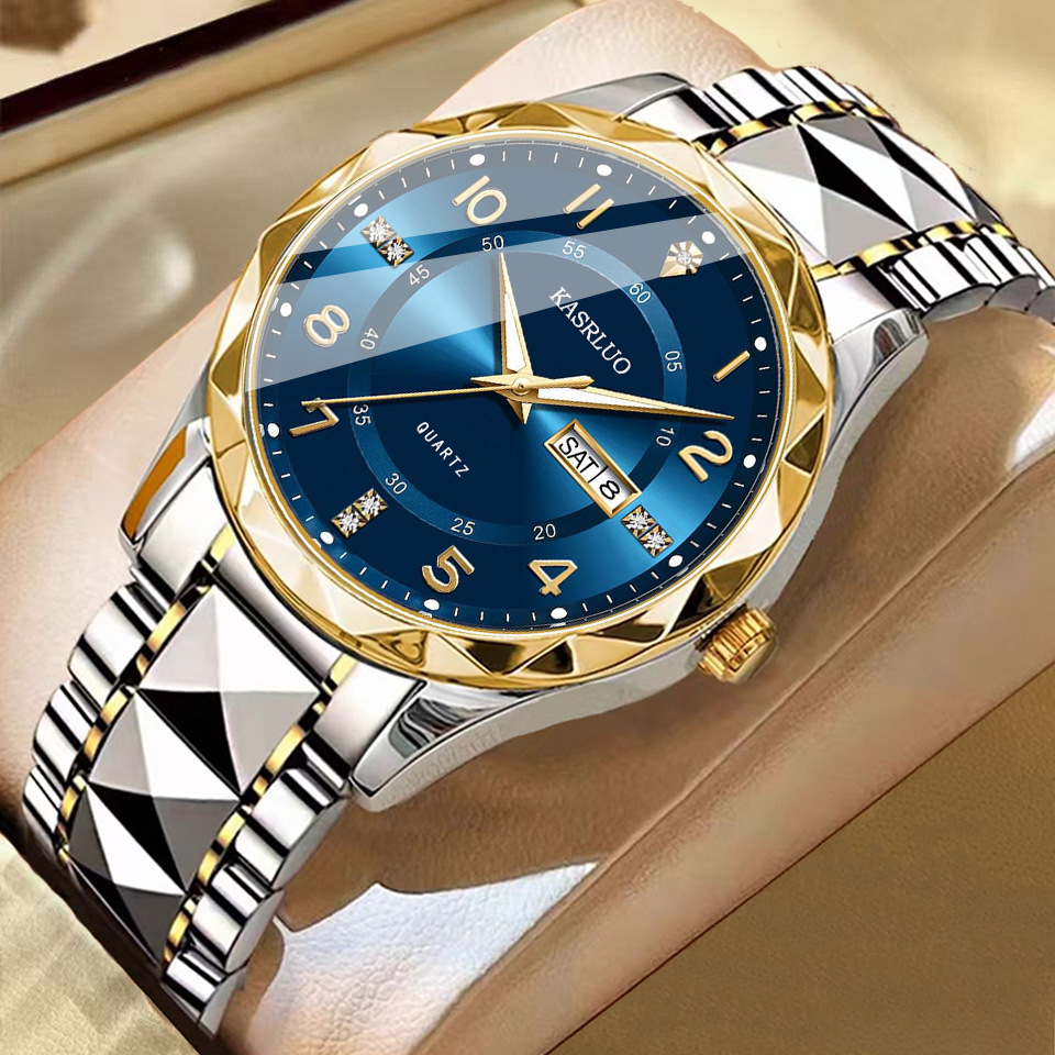 Men's Dual Calendar Fashion Waterproof Luminous Quartz Watch photo 3