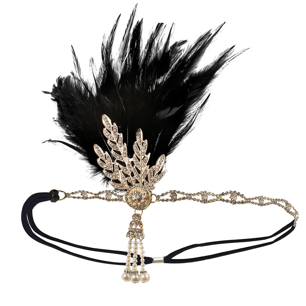 Masquerade Feather Headpiece Cross-Border Vintage Hair Band In European And American Style photo 5