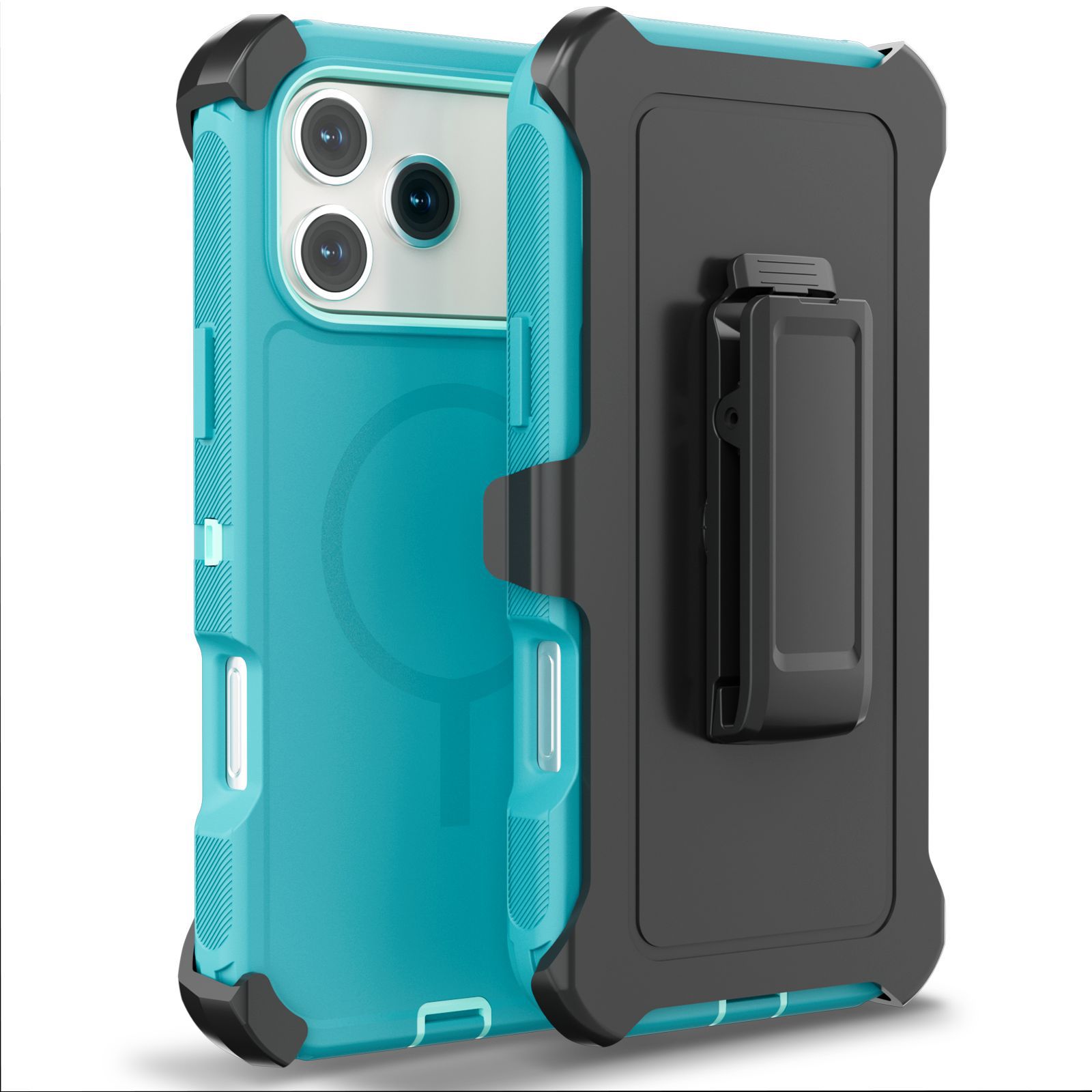 3-in-1 Solid-color Magnetic Phone Case With A Back Clip photo 3