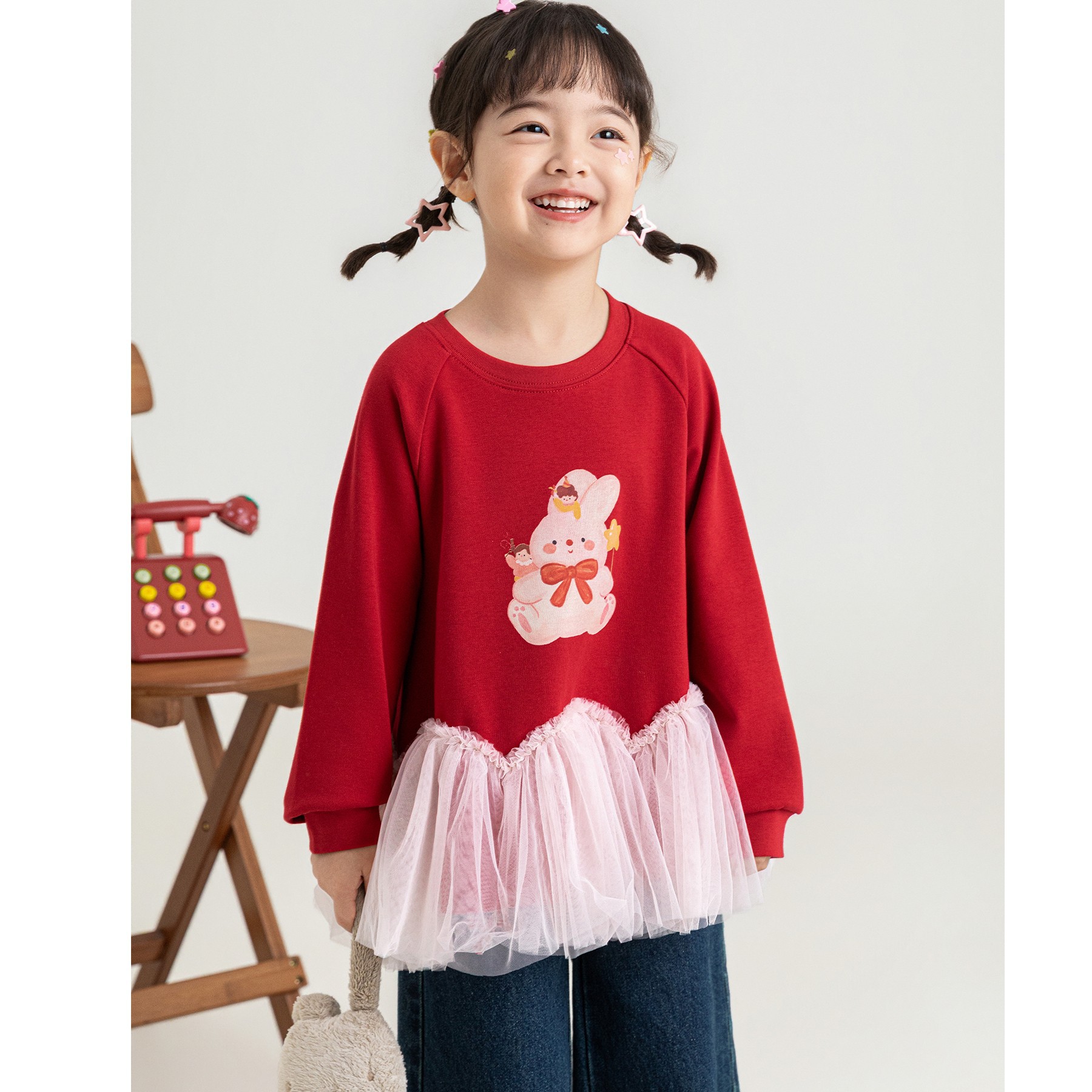 Sweet Girl Layered Tulle Sweatshirt photo 4