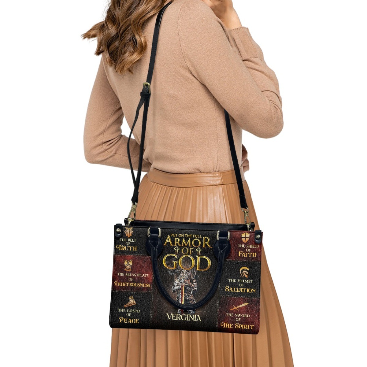 African Girl Butterfly Zipper Leather Handbag For Women photo 6