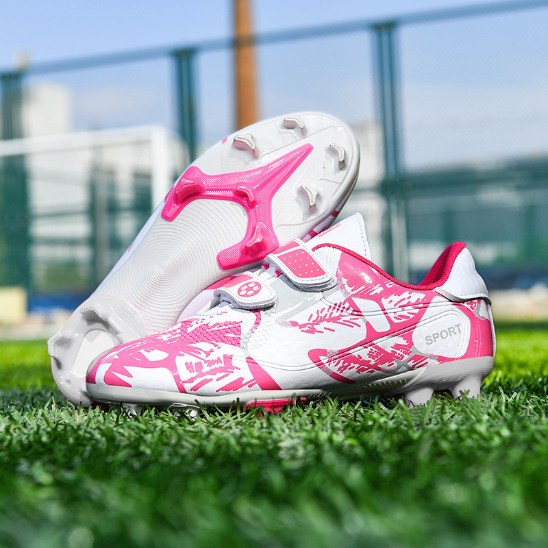Childrens TF Turf Cleats With Long Studs And Velcro Closure Soccer Shoes photo 1